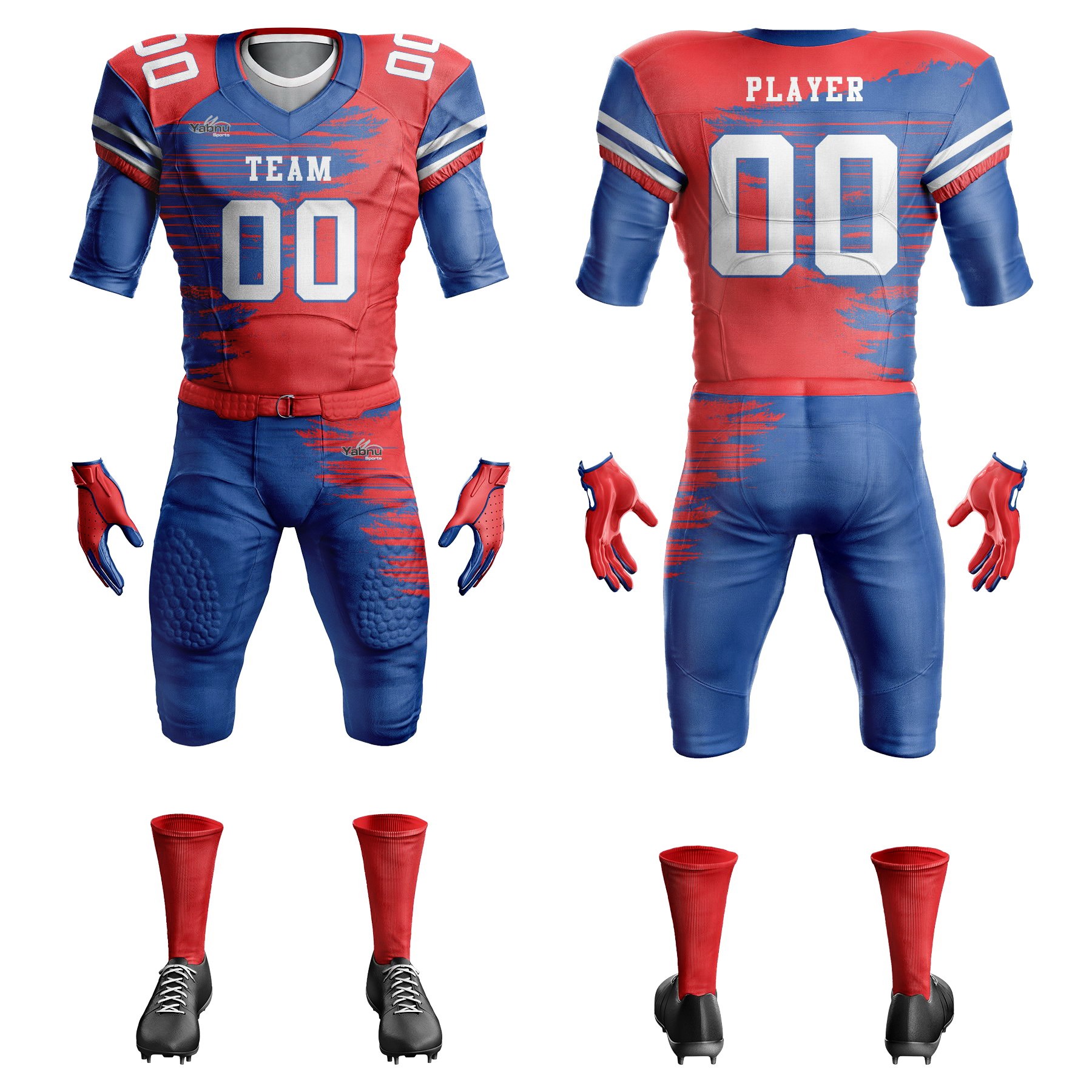 Custom American football uniform with pro-level performance and breathable fabric