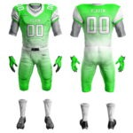 Sublimated American football jersey with vibrant, fade-resistant graphics