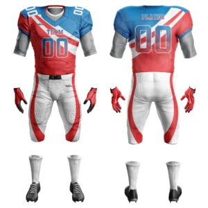 Lightweight American football uniform designed for speed and agility on the field