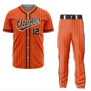 Custom Full Button Baseball Uniform by Yabnu Sports