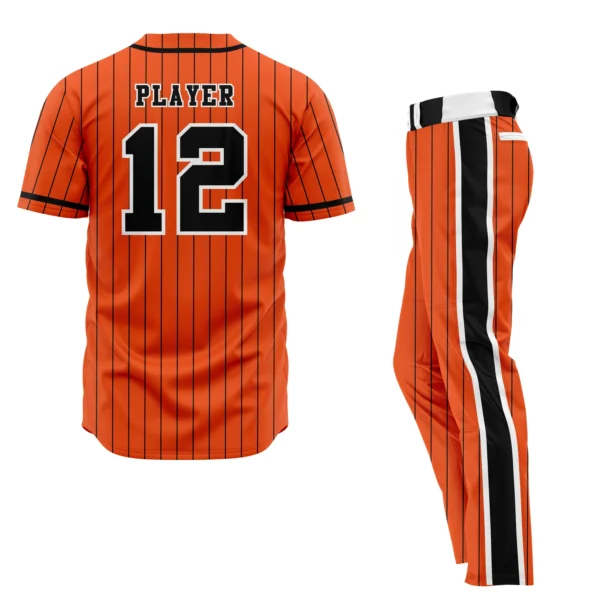 Custom Full Button Baseball Uniform by Yabnu Sports
