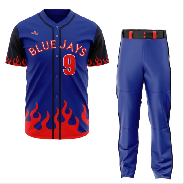 Sublimated Full Button Baseball Uniform by Yabnu Sports